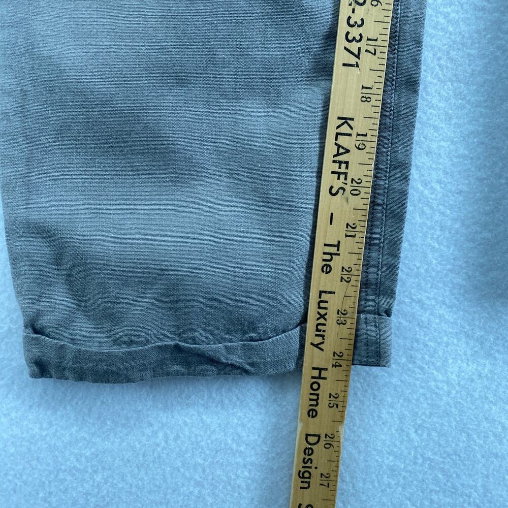 EILEEN FISHER Pants S Soft Cotton Canvas Chino Straight Cropped Cuff Detail Gray - Picture 11 of 14